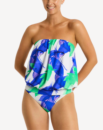 Sublime Bandeau Blouson Tankini Top#color_sublime-cobalt