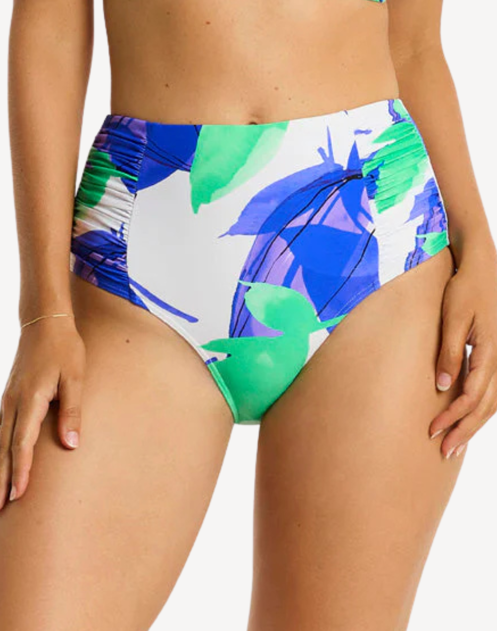 Sublime High Waist Bikini Bottom#color_sublime-cobalt