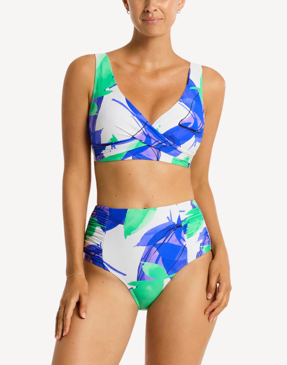 Sublime High Waist Bikini Bottom#color_sublime-cobalt