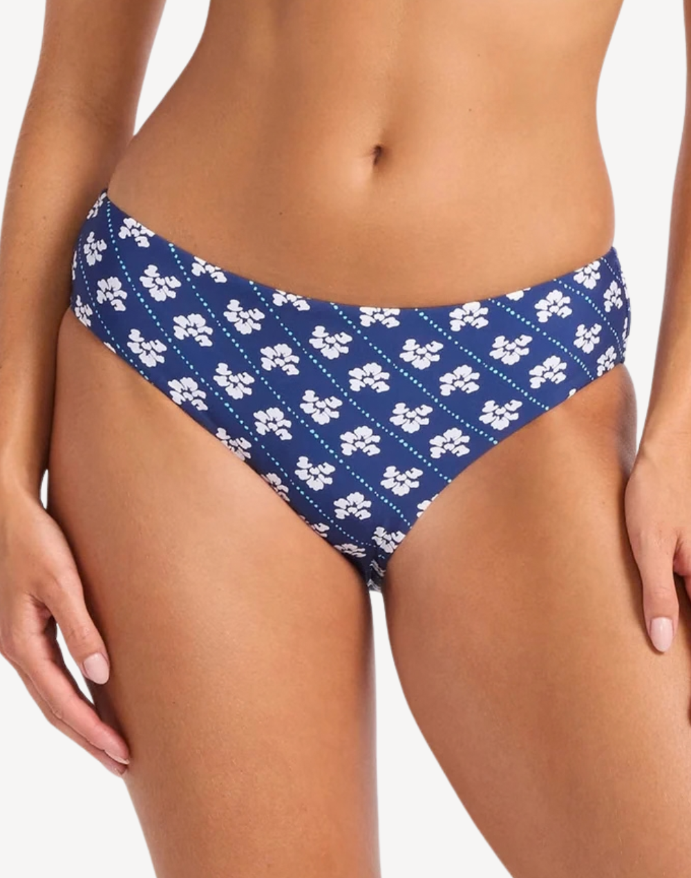 Batik Bloom Retro Mid Bikini Bottom#color_batik-bloom-classic-navy