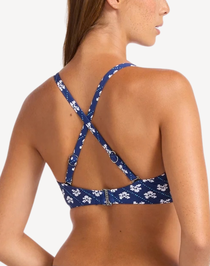 Batik Bloom Wrap Front F Cup Bikini Top