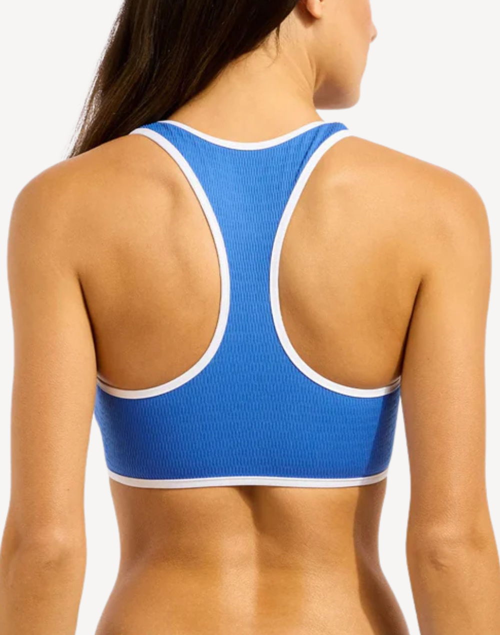 Beach Bound Zip Front Tank Bikini Top#color_beach-sapphire