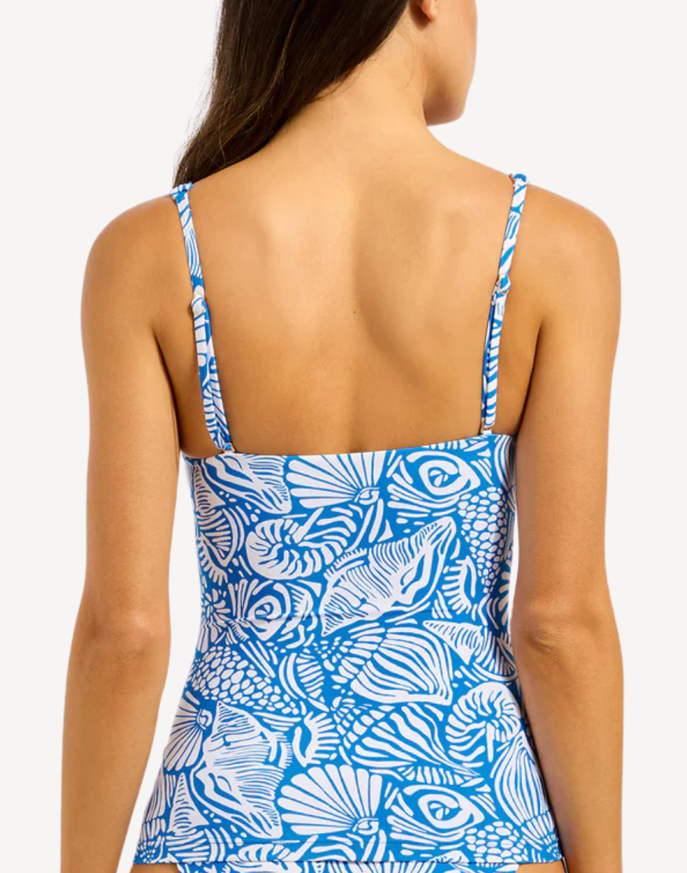 C Shells Square Neck Tankini Top#color_c-shells-sapphire