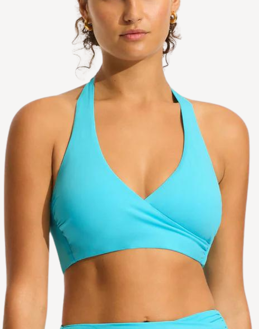 Collective DD Wrap Front Halter Bikini Top#color_collective-atoll-blue