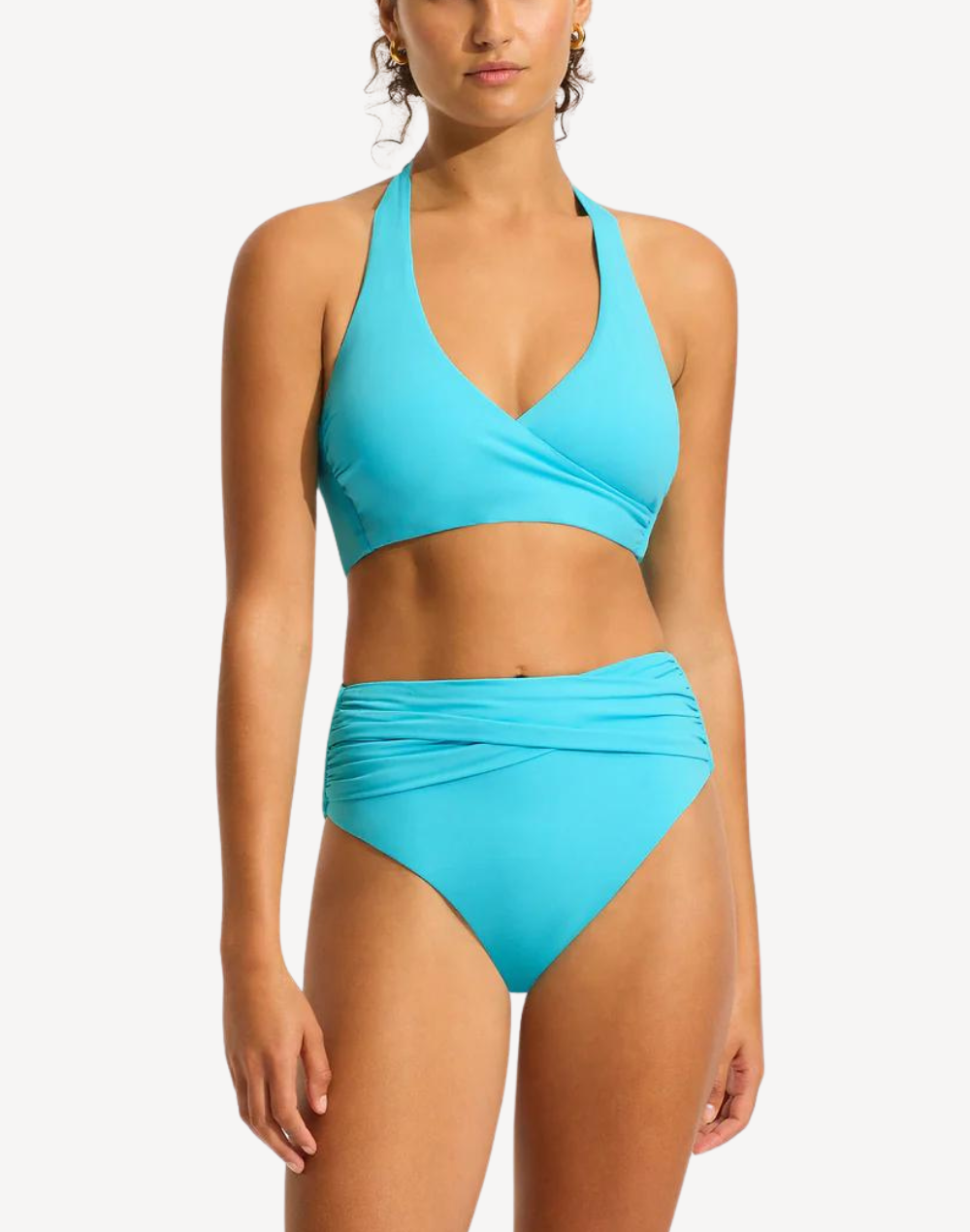 Collective High Waist Wrap Front Bikini Bottom