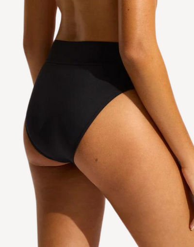 Collective V Front High Cut Bikini Bottom#color_black