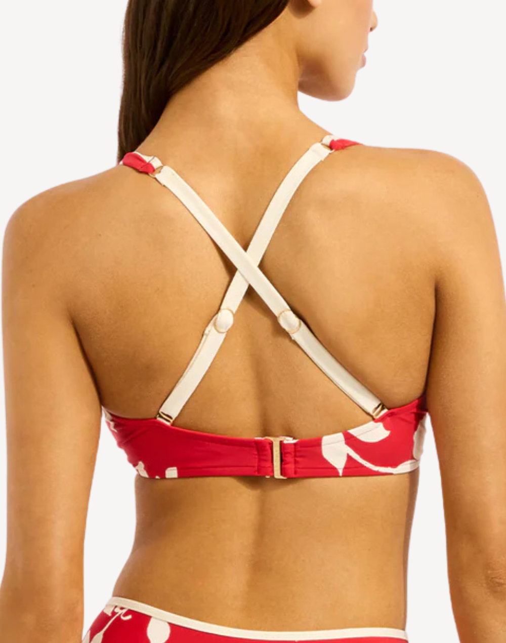 Mayflower Wrap Front F Cup Bikini Top#color_mayflower-cosmo-red