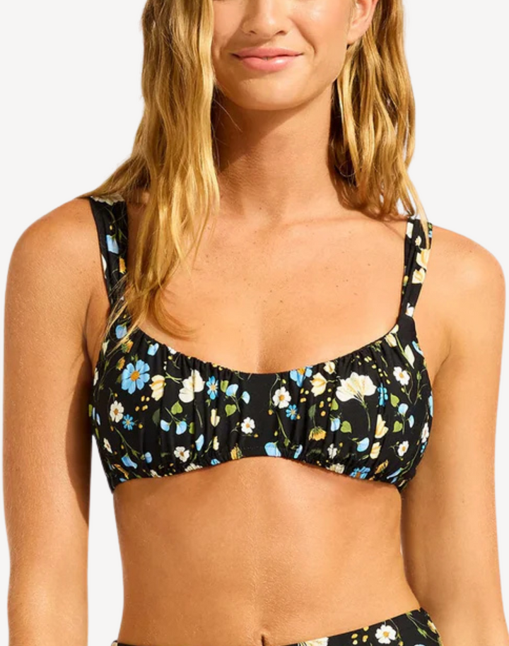 Modern Romance Ruched Bralette Bikini Top