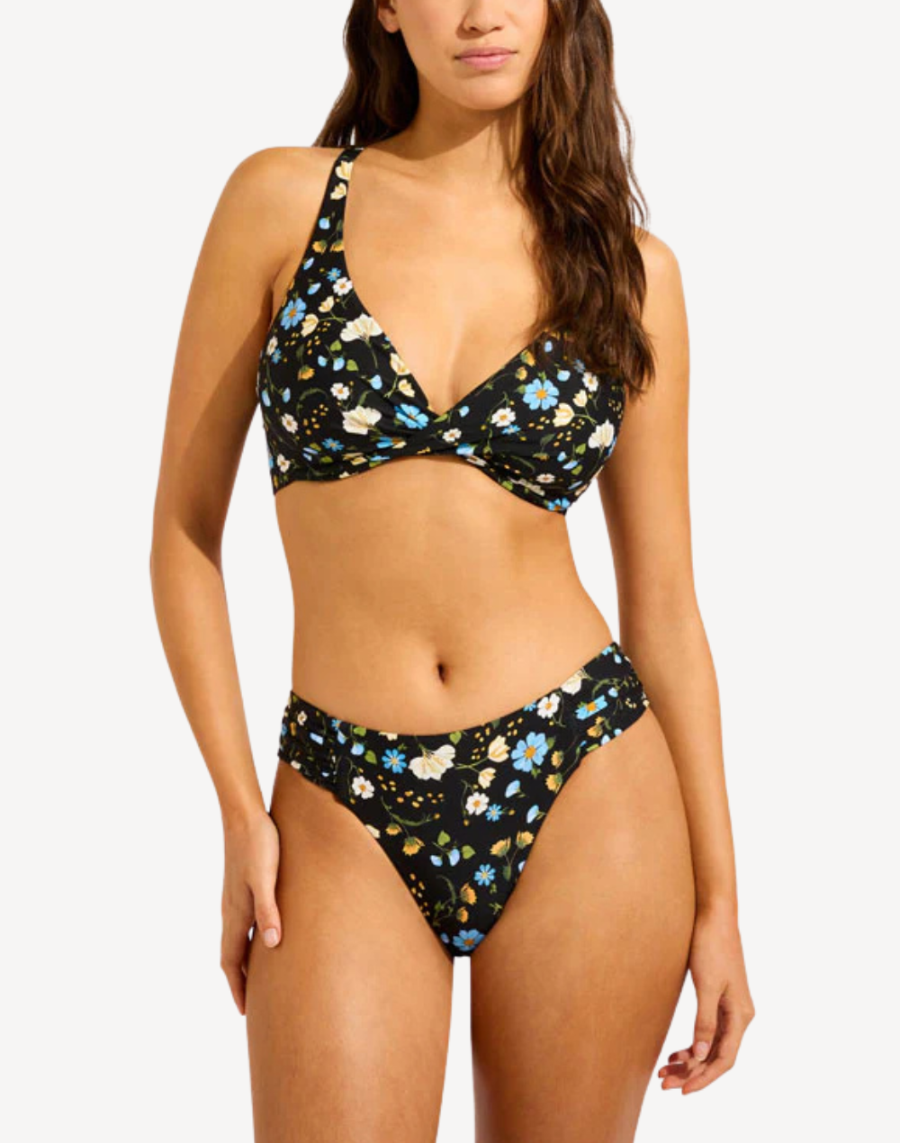Modern Romance Wrap Front F Cup Bikini Top#color_modern-black