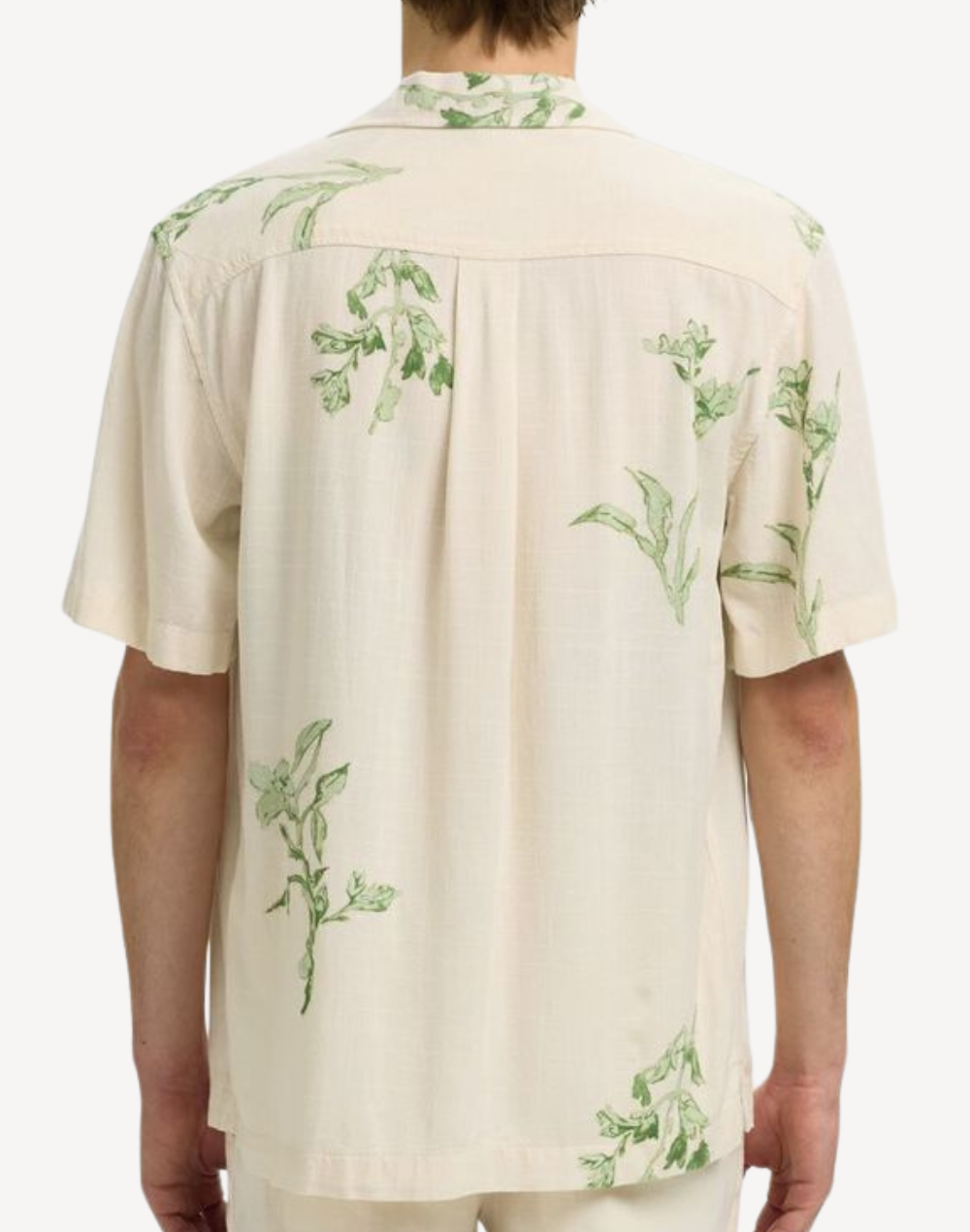 Egret Floral Terry Short Sleeve Shirt#color_egret-sky-captain-aqua
