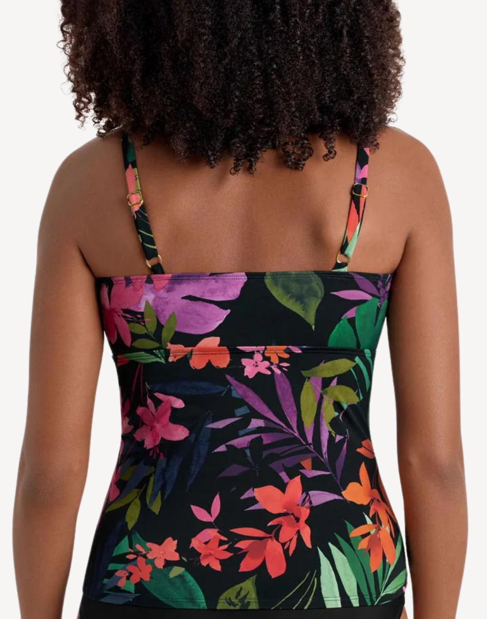 Pretty Garden V Wire Shirred Tankini Top#color_pretty-pink-multi