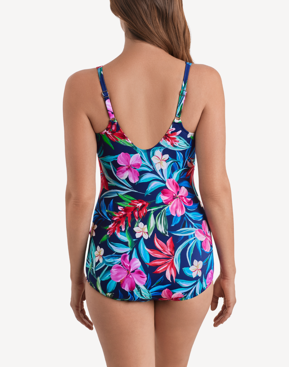 Tropical Splash Crossover Sarong One Piece Swimsuit