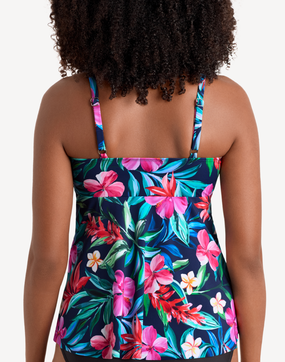 Tropical Splash V Neck Tankini Top