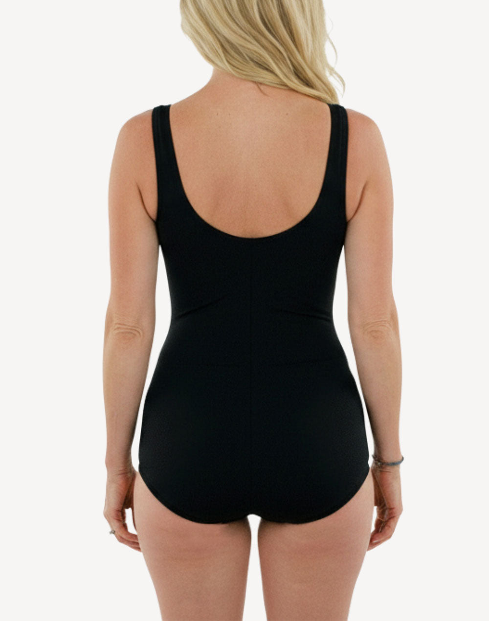 Soleil Aqua Tank Polyester One Piece Swimsuit#color_soleil-black-blue-light-blue