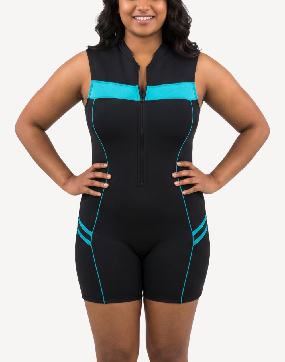 Soleil Unitard Long Torso Polyester One Piece Swimsuit