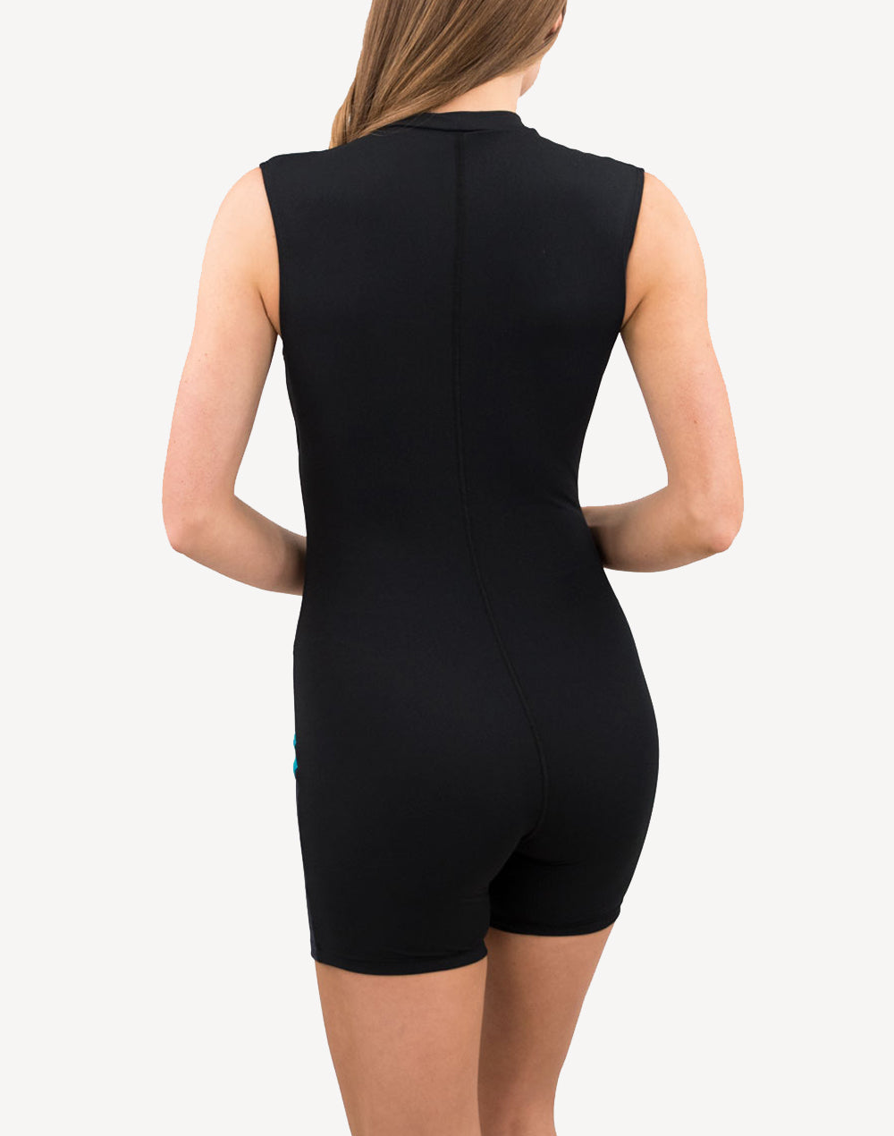Soleil Unitard Long Torso Polyester One Piece Swimsuit#color_soleil-black-pavone