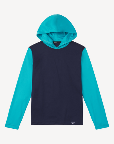 Boys Hooded Swim Tee#color_navy