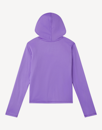 Girls Hooded UPF 50 Swim Shirt#color_speedo-purple-hebe