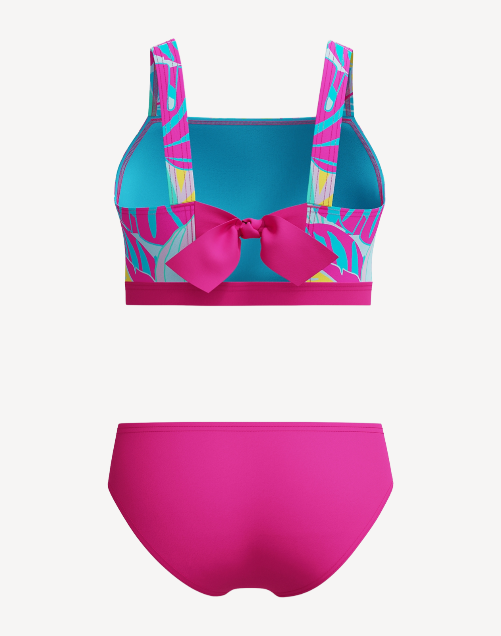 Girls Paradise Palm Tie Back Bikini Set