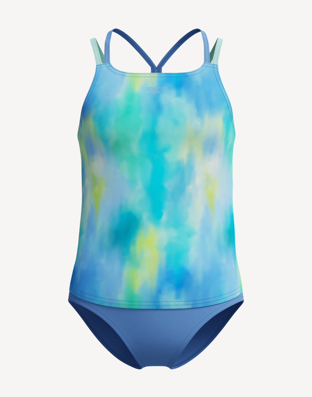 Girls Print Strappy Tankini Set