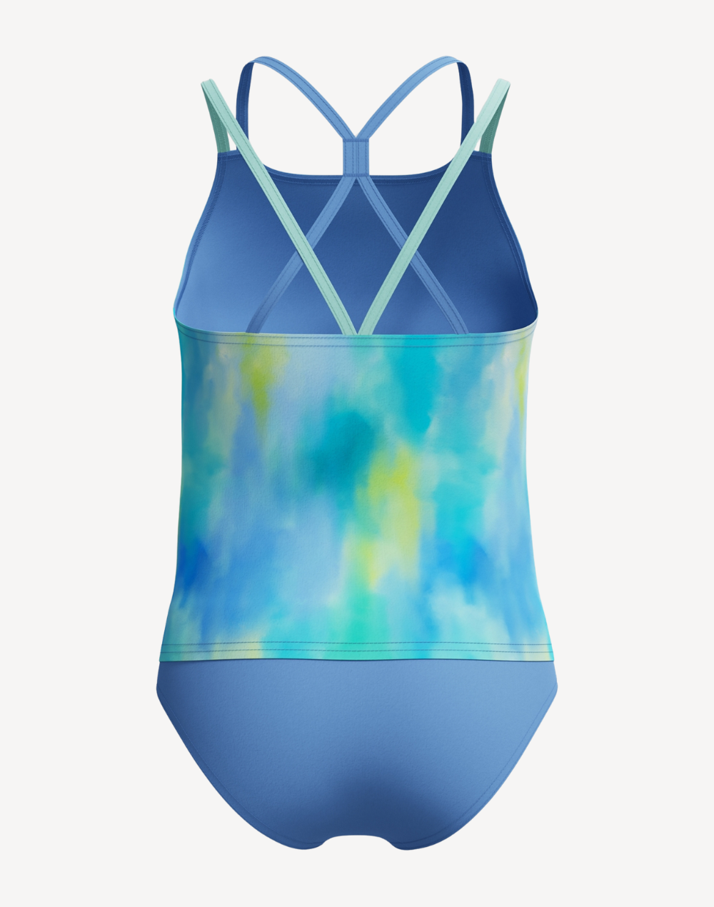 Girls Print Strappy Tankini Set