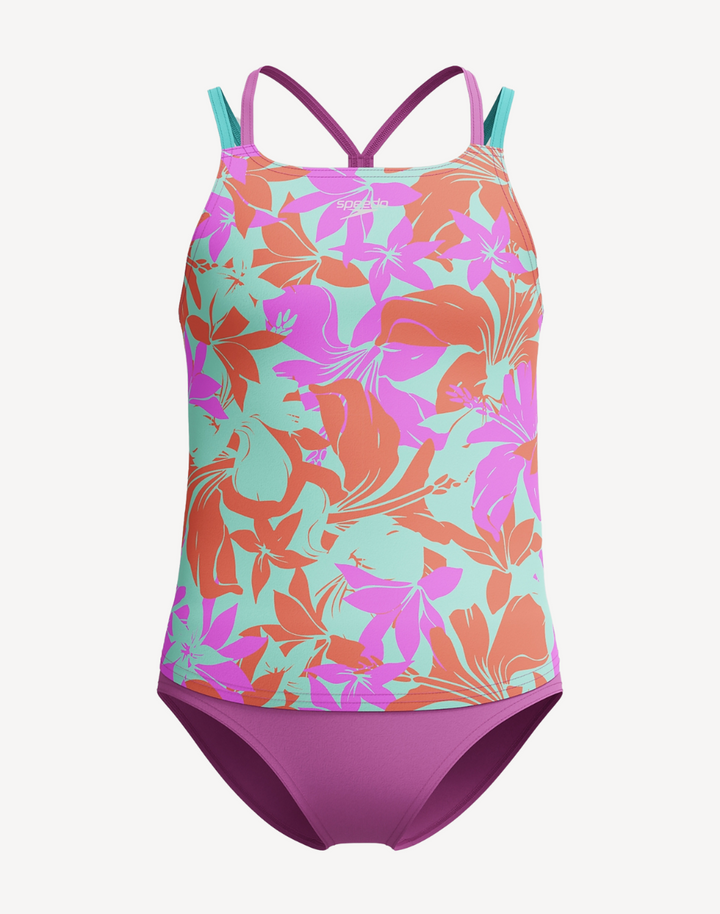 Girls Print Tankini Set