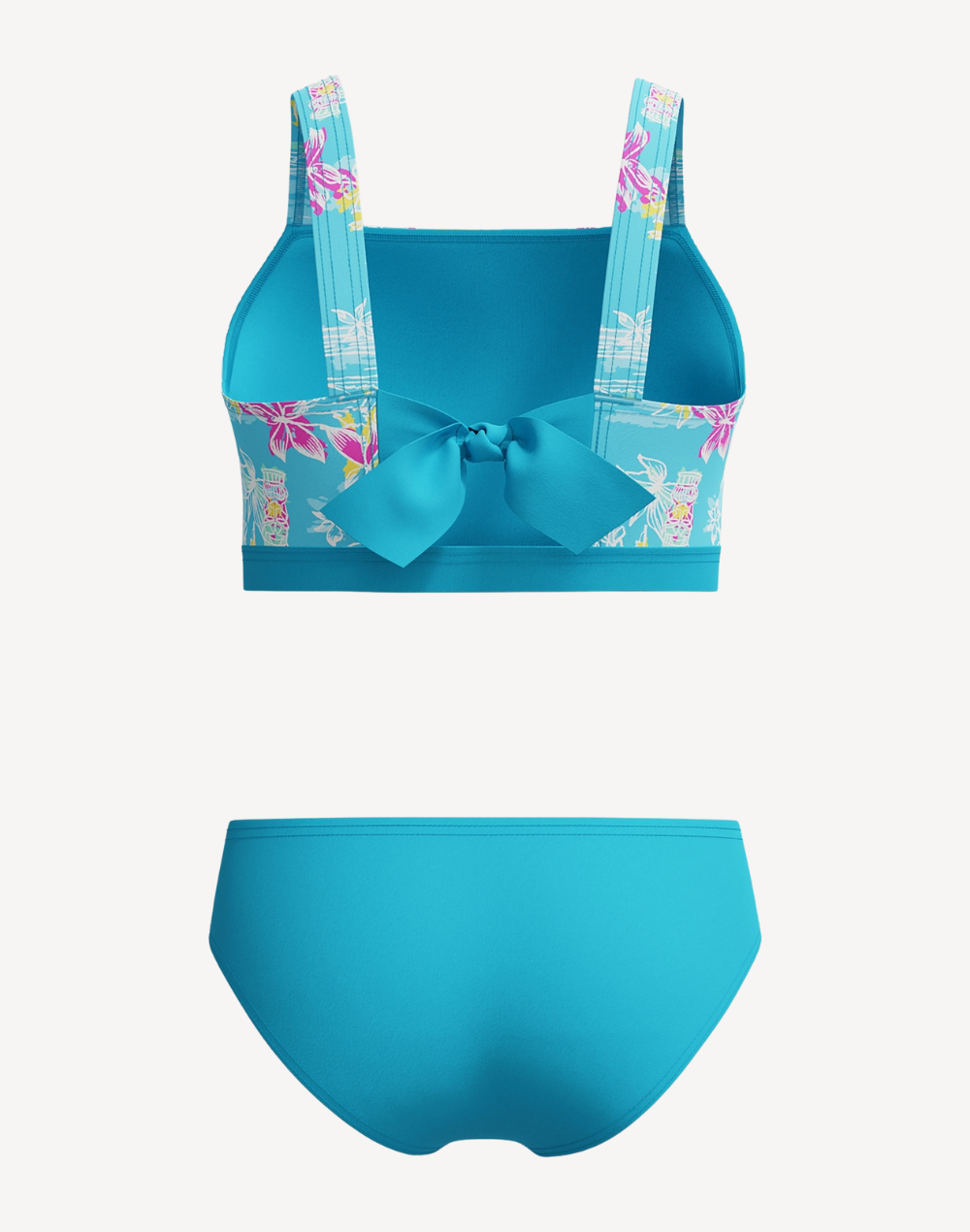 Girls Print Tie Back Bikini Set