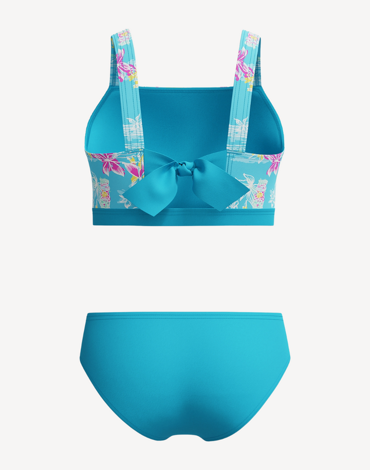 Girls Print Tie Back Bikini Set