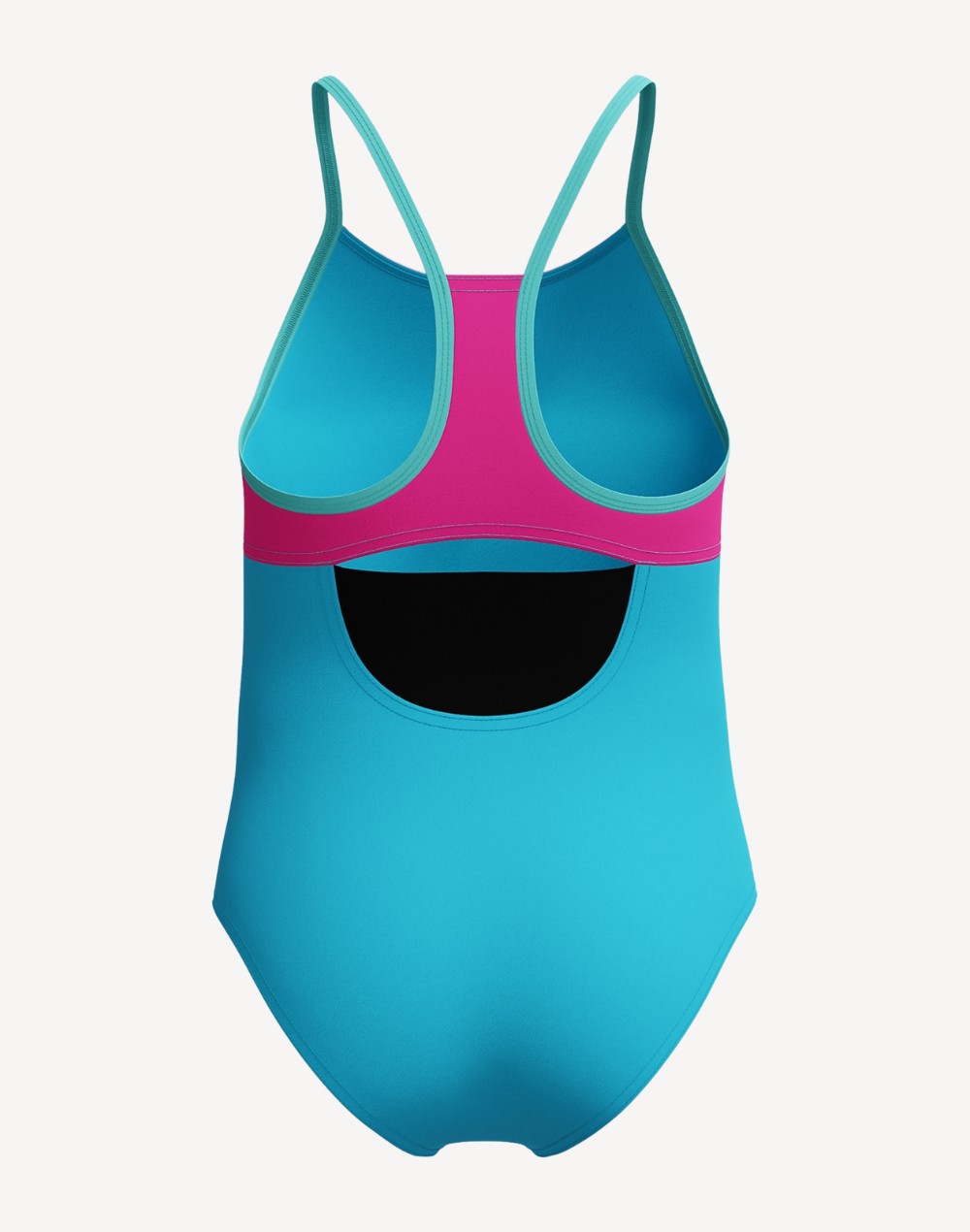 Girls Radiating Splice One Piece#color_splice-picton-blue