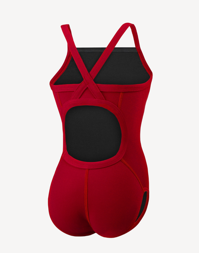 Girls Solid Flyback Endurance One Piece Swimsuit#color_team-dark-red