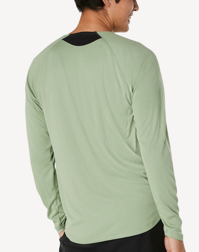 Men's Baybreeze UPF 50 Long Sleeve Swim Shirt#color_baybreeze-loden-frost-green