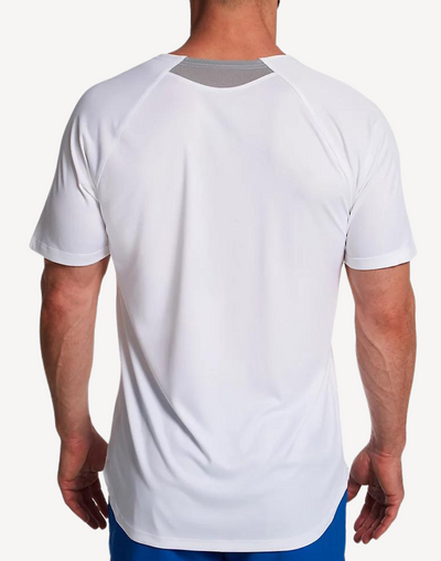 Men's Baybreeze UPF 50 Short Sleeve Swim Shirt#color_white