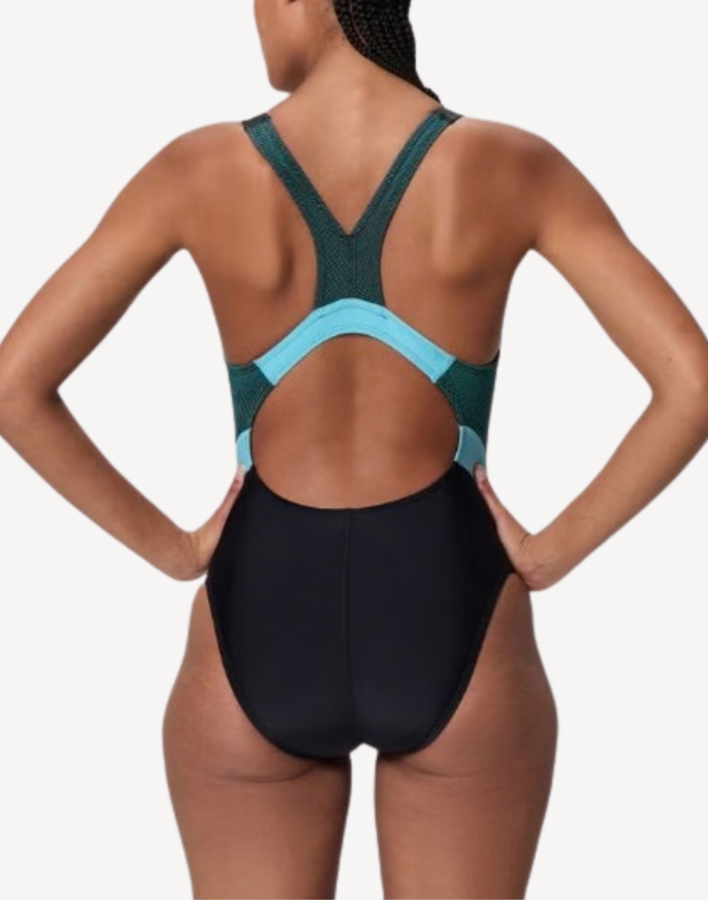 Quantum Rib Splice One Piece Swimsuit#color_quantum-anthracite-angelic-blue