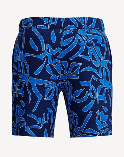 Redondo Print Edge 18" Swim Trunk#color_redondo-edge-lagoon-blue