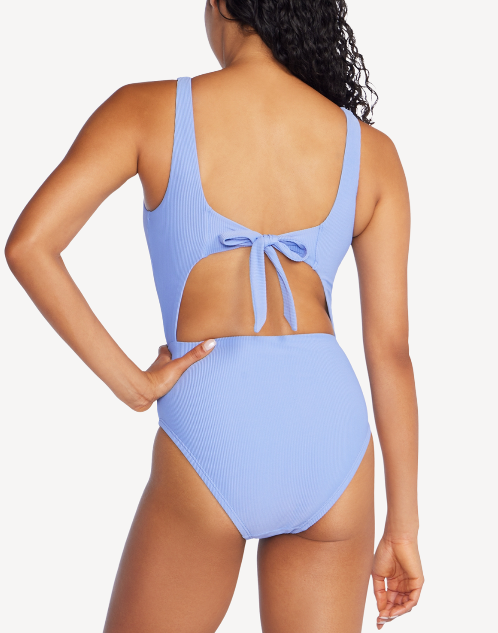 Ribbed Keyhole One Piece