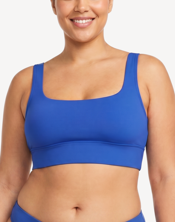 Solid Square Neck Bikini Top