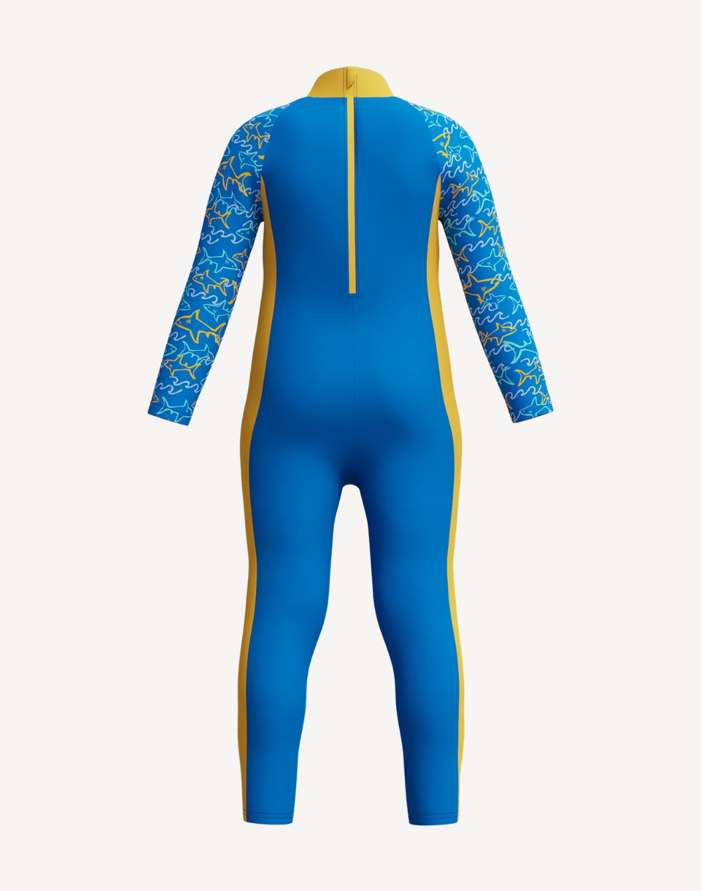 Toddler Boys Printed All-In-One UPF 40+ Sun Suit#color_printed-lagoon-blue