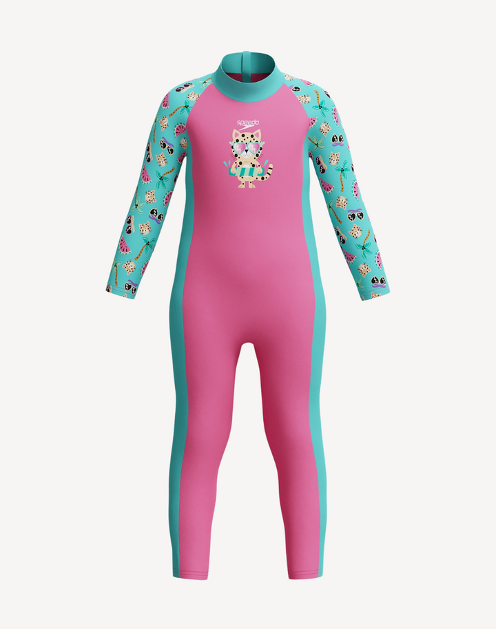 Toddler Girls Printed All-In-One UPF 40+ Sun Suit