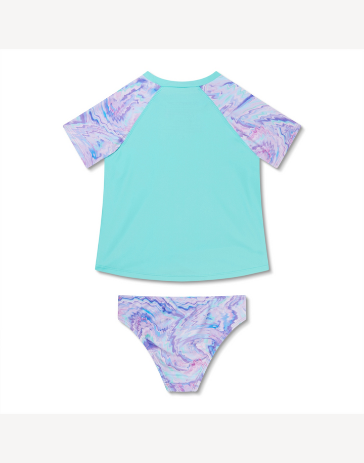 Toddler Girls UPF 50 Short Sleeve Rashguard Set