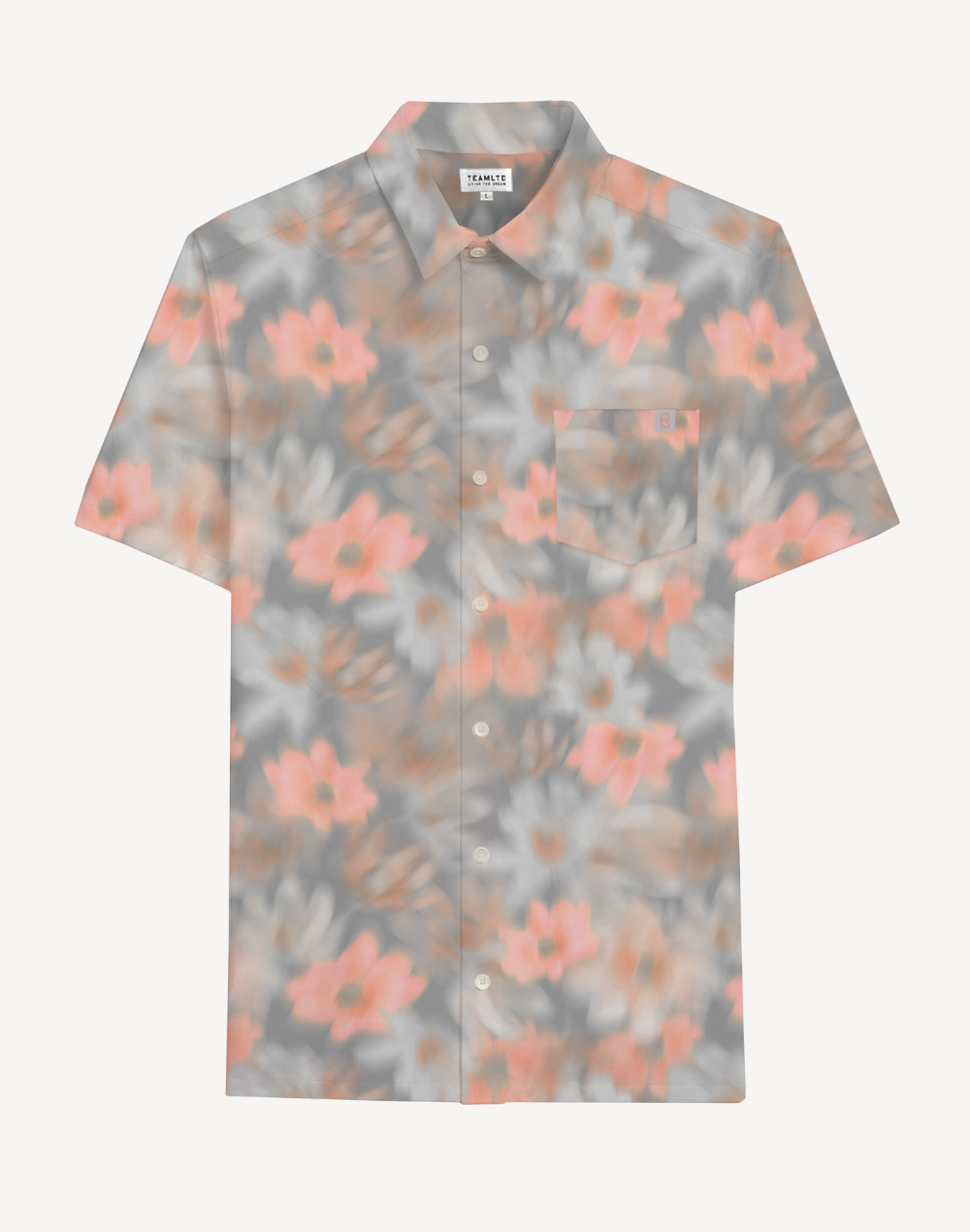 Blurred Floral Classic Button Up Shirt