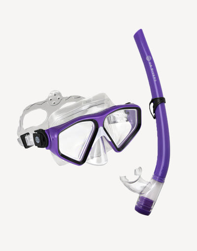 Adult Tiki Snorkel Mask Set#color_purple