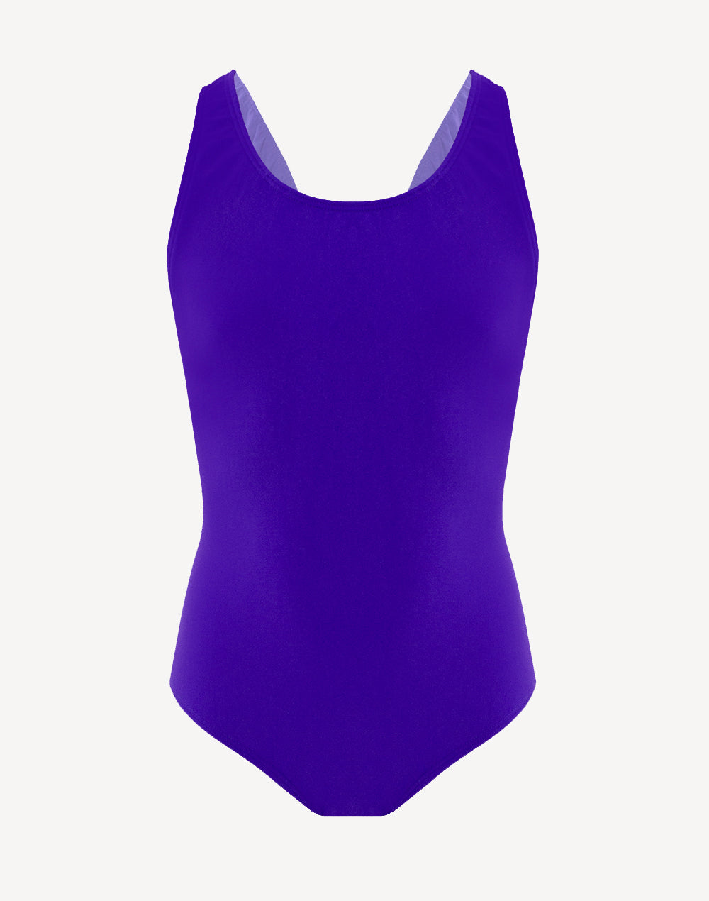Girls Solid Vaporback Poly One Piece#color_purple