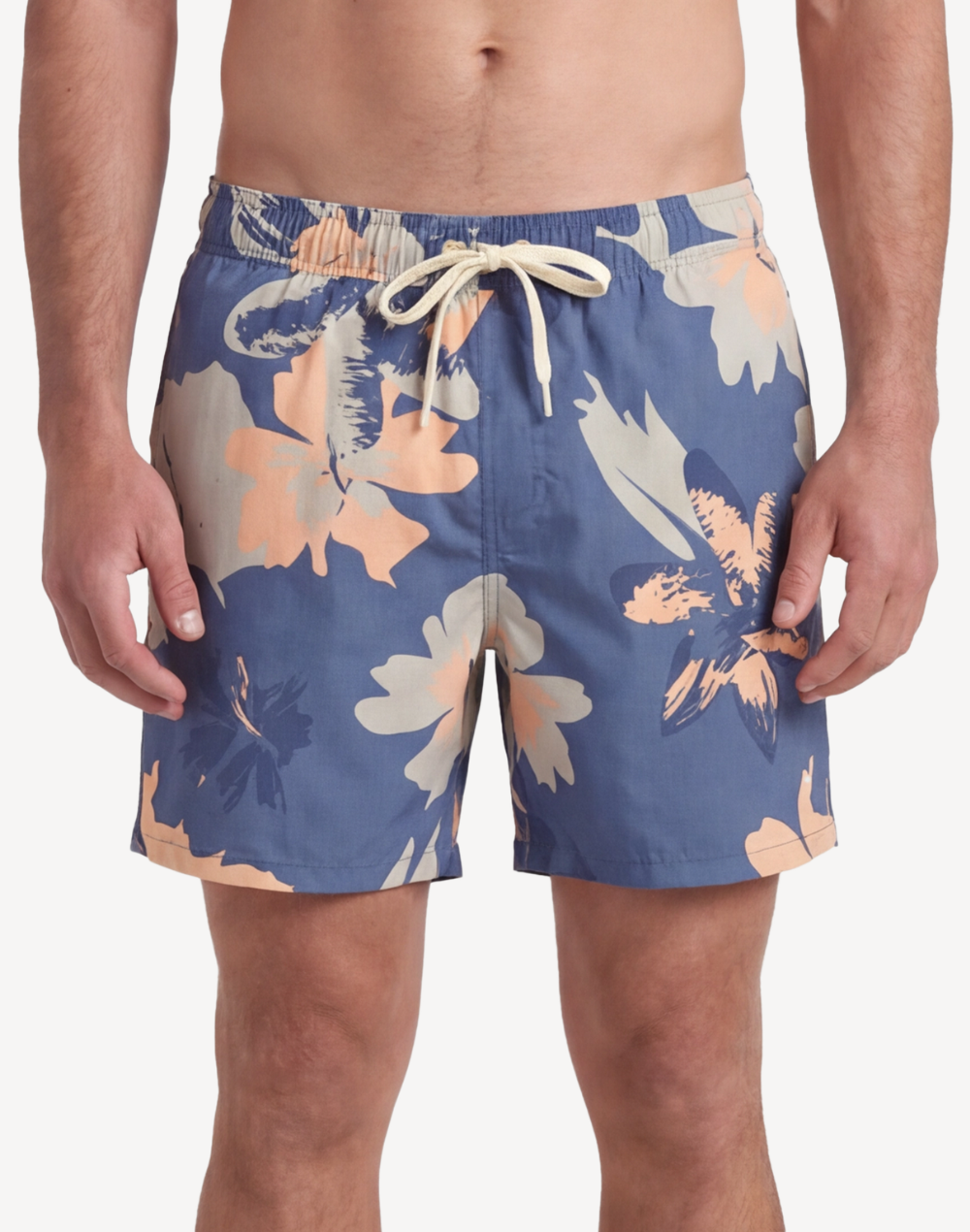 Blue Hibiscus 17" Swim Trunk#color_blue-hibiscus