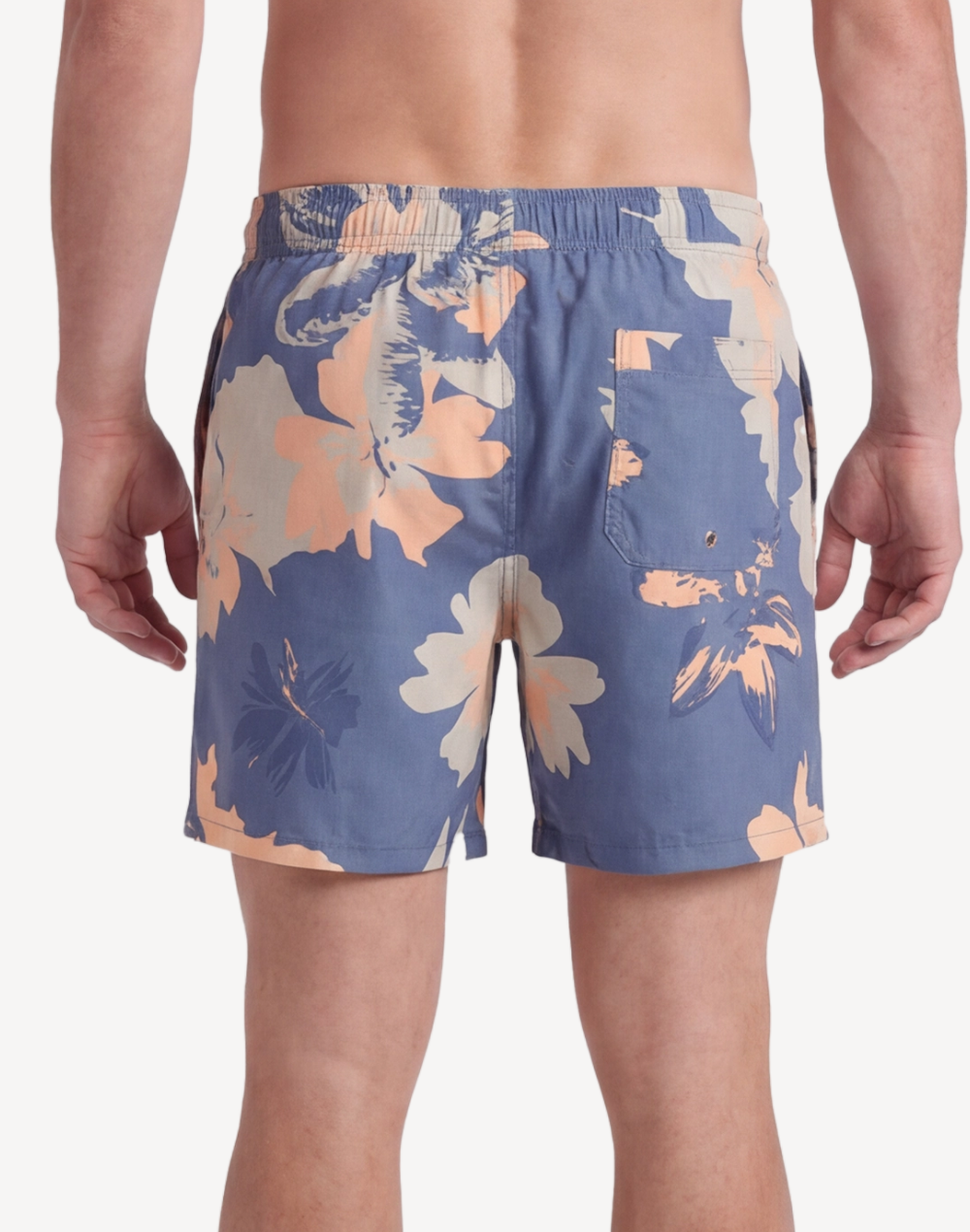 Blue Hibiscus 17" Swim Trunk