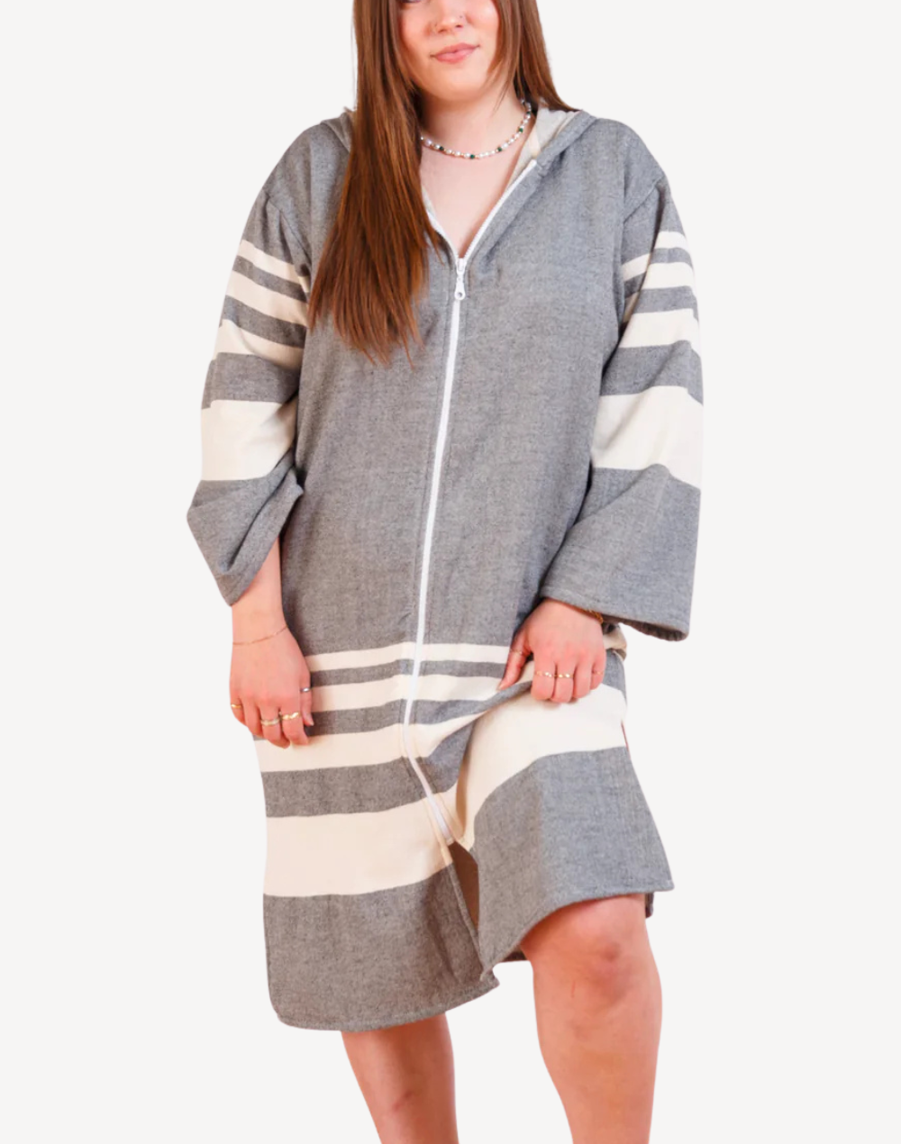 Gale Zip Front Poncho Cover Up