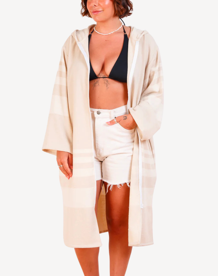 Gale Zip Front Poncho Cover Up
