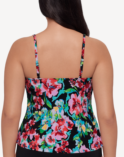 Blooming Beauty Ronnie Tankini Top#color_blooming-black-multi