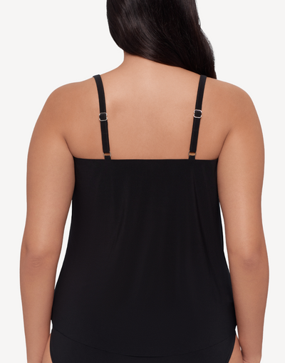 Dappled Jungle Hank Plus Size Tankini Top#color_dappled-black-mutli