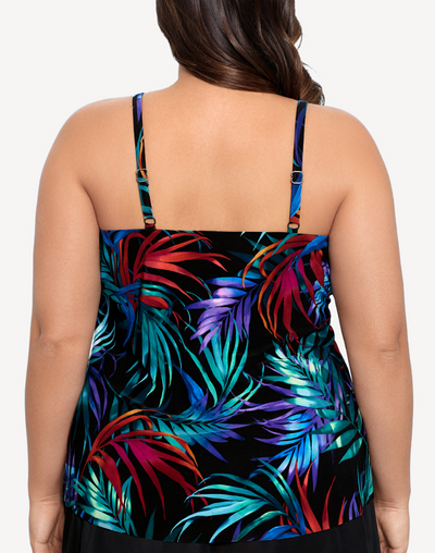 Fern Forest Hank Plus Size Tankini Top#color_fern-forest-multi