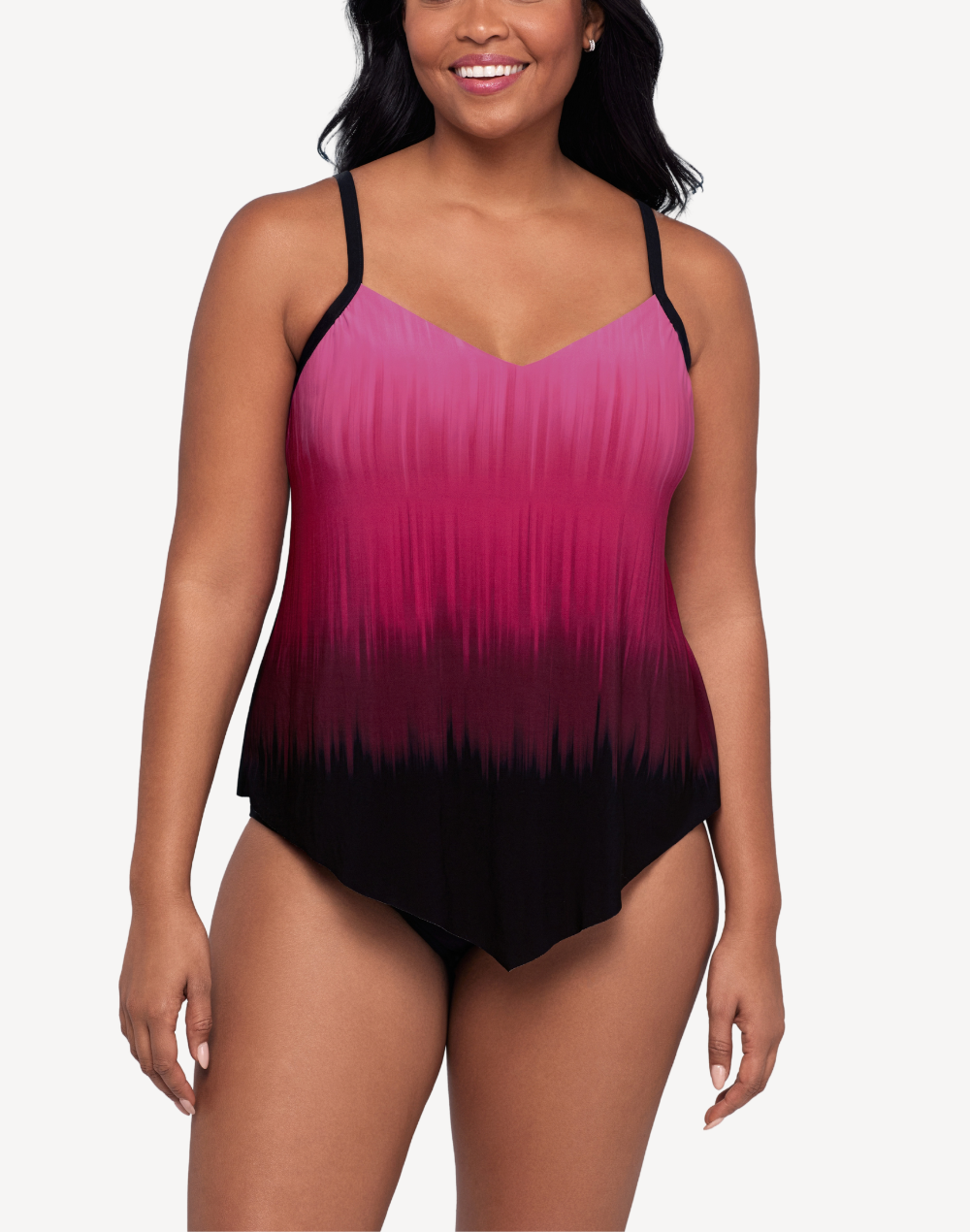 Rose Ombre Hank Tankini Top